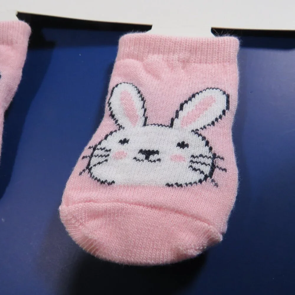 Baby pink bunny rabbit My First Easter set 0 to 6 months (Bib, Cap/Hat, Socks)